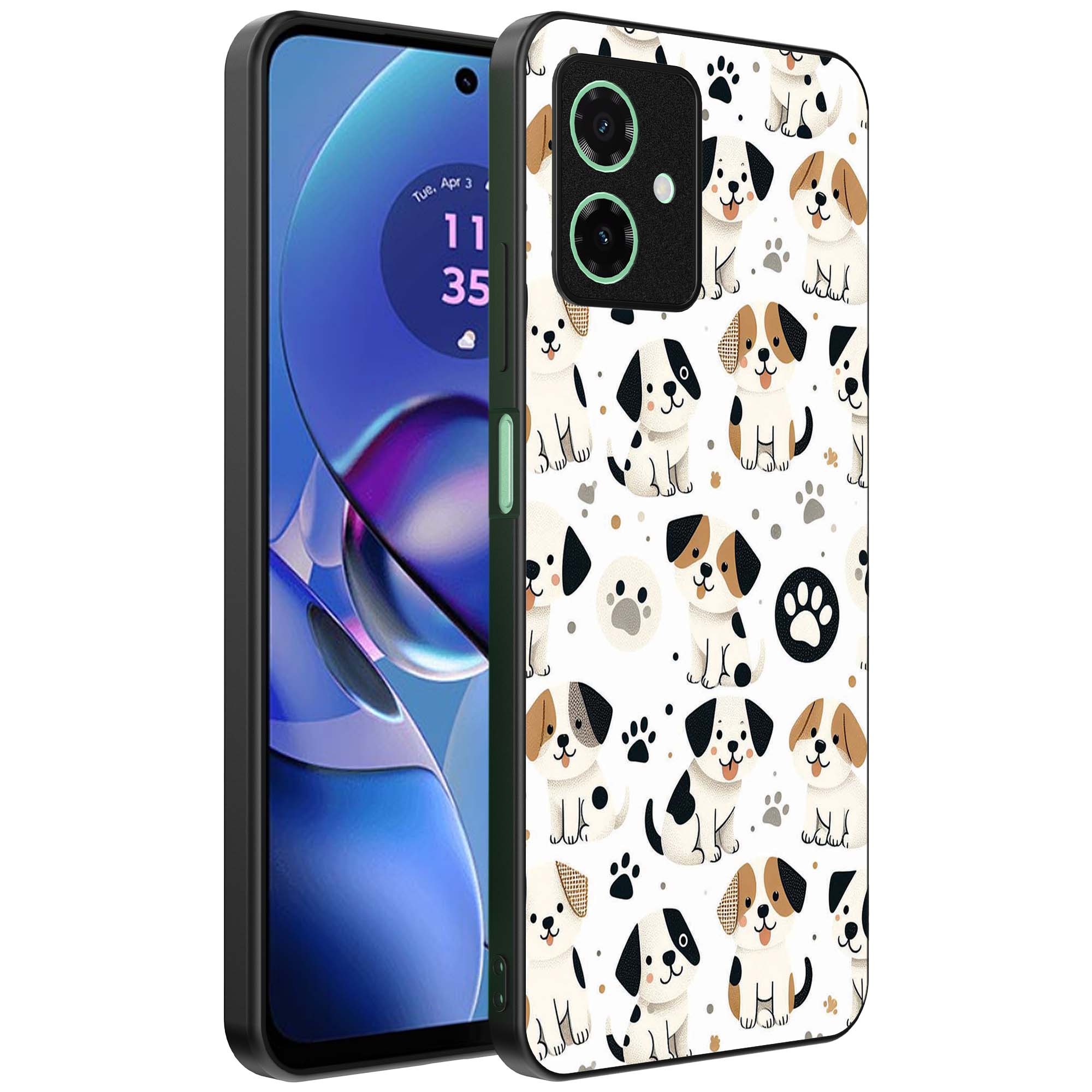honden opdruk_Motorola Moto G64 telefoonhoesje (1)