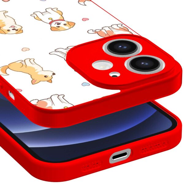 honden opdruk_iPhone 12 Telefoonhoesje met rode rand (3)