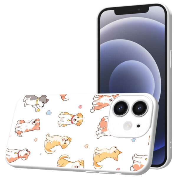 honden opdruk_iPhone 12 Telefoonhoesje met witte rand (1)