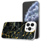 iPhone 11 Pro Max telefoonhoesje met zwart goud marmer opdruk wit (1)