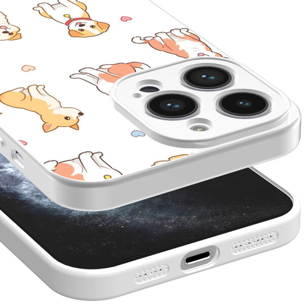 iPhone 11 Pro telefoonhoesje met honden opdruk wit (3)