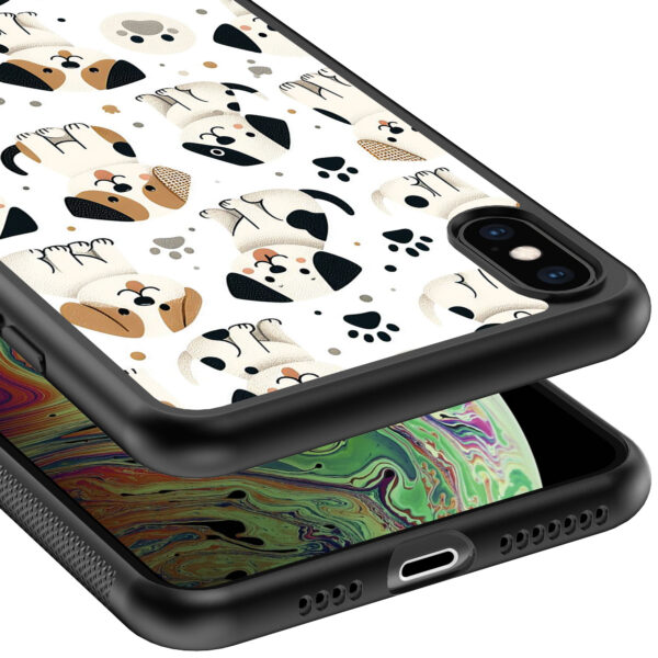 iPhone Xs Max telefoonhoesje met honden opdruk (4)