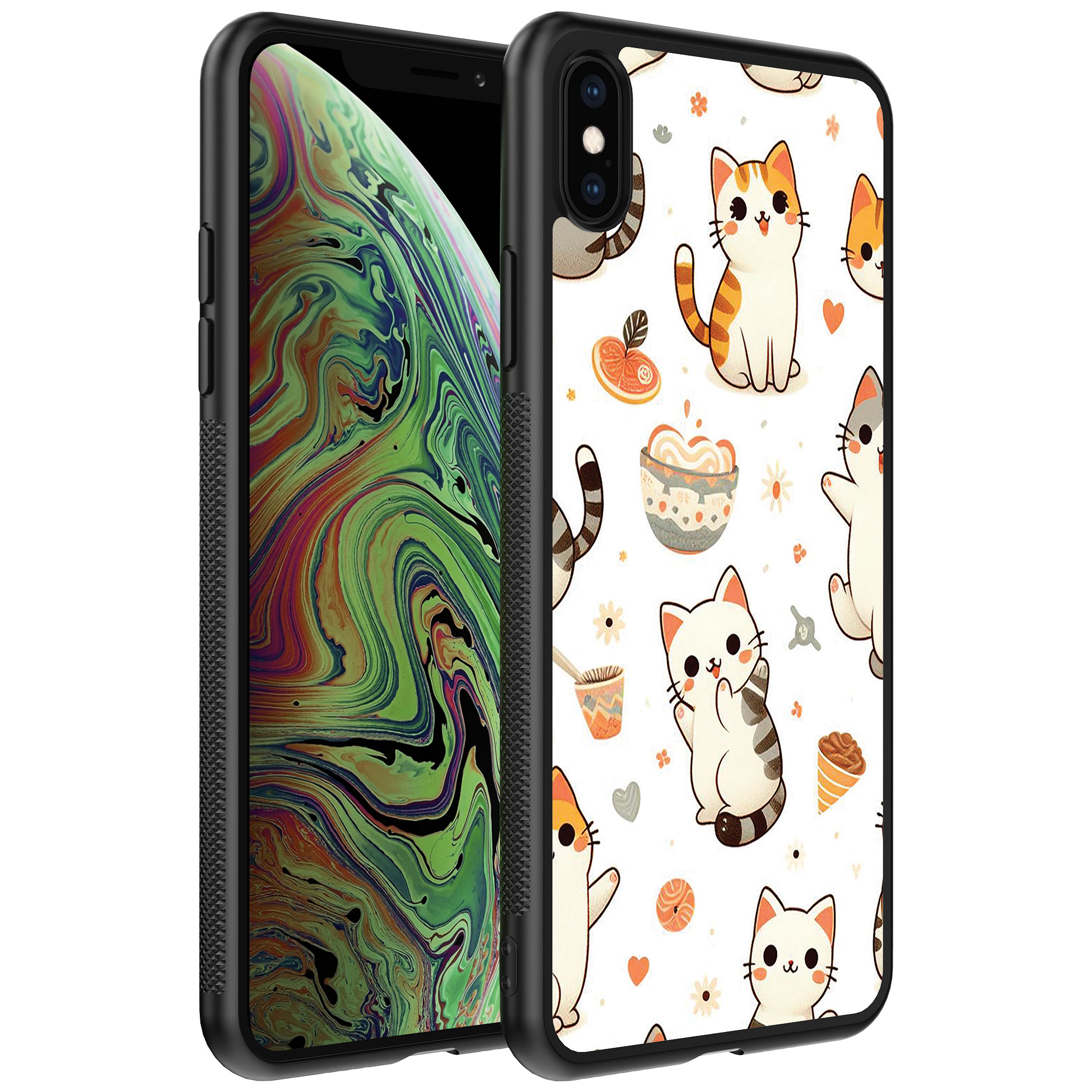 iPhone Xs Max telefoonhoesje met katten opdruk (1)