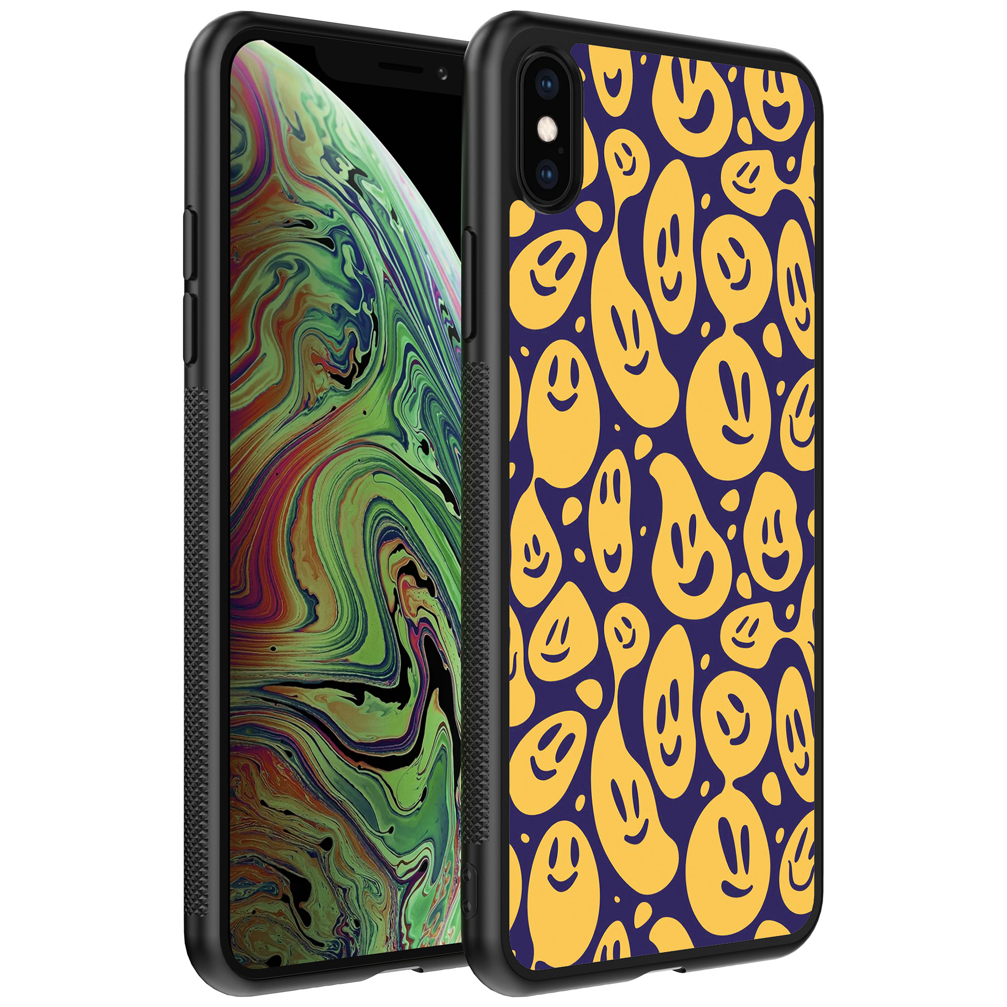 iPhone Xs Max telefoonhoesje met smiley opdruk (1)