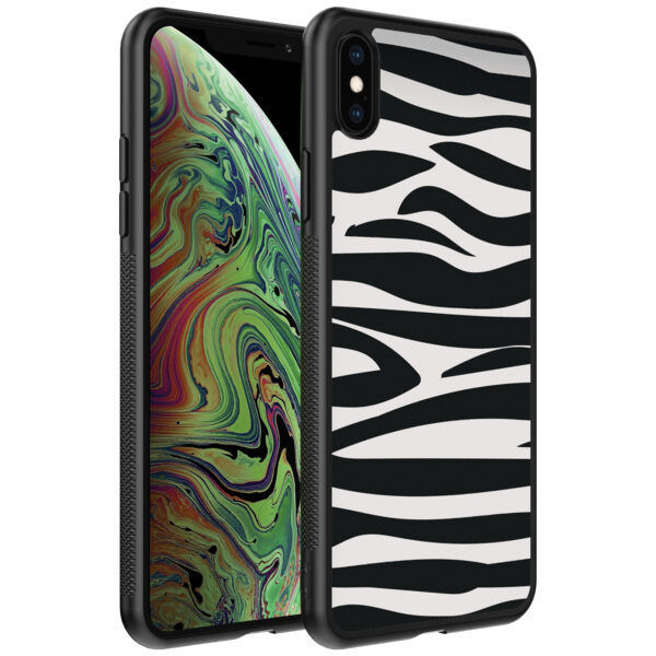 iPhone Xs Max telefoonhoesje met zebra opdruk (1)