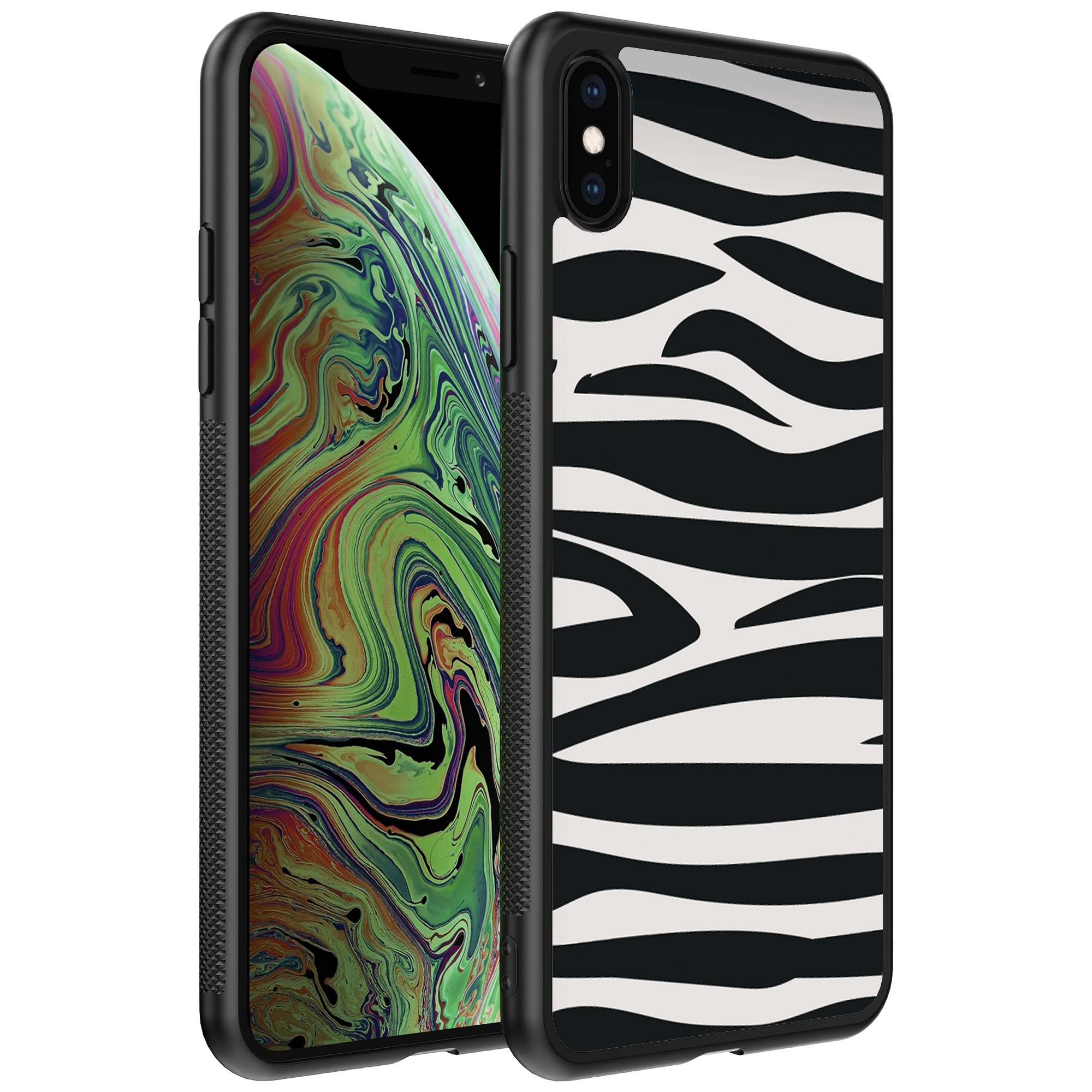 iPhone Xs Max telefoonhoesje met zebra opdruk (1)