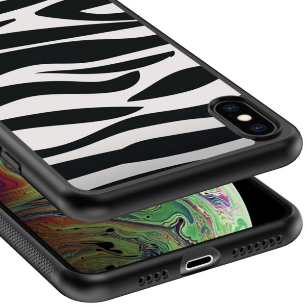 iPhone Xs Max telefoonhoesje met zebra opdruk (4)