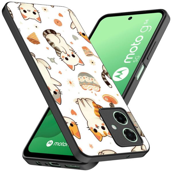 katten opdruk_Motorola Moto G54 telefoonhoesje