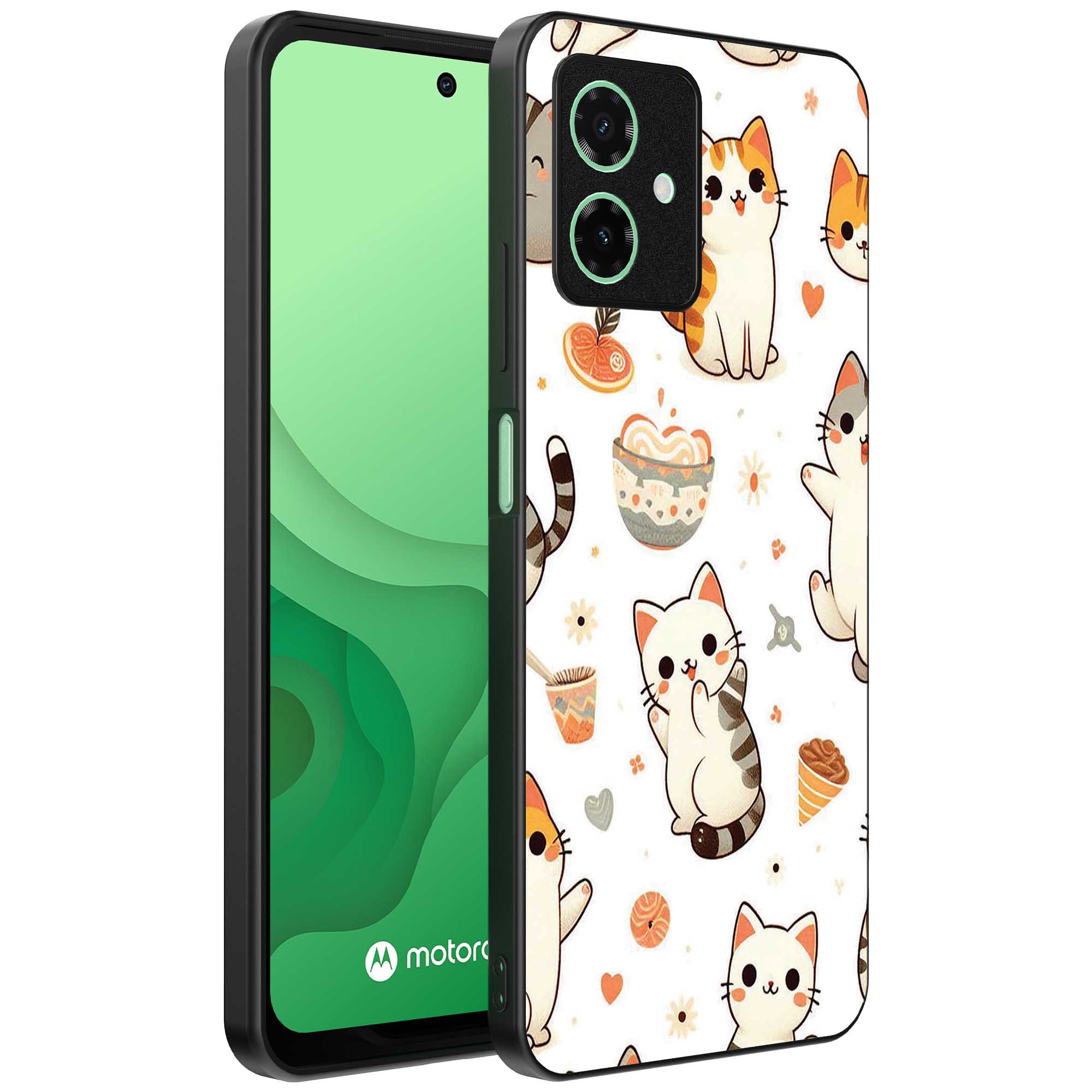 katten opdruk_Motorola Moto G54 telefoonhoesje met