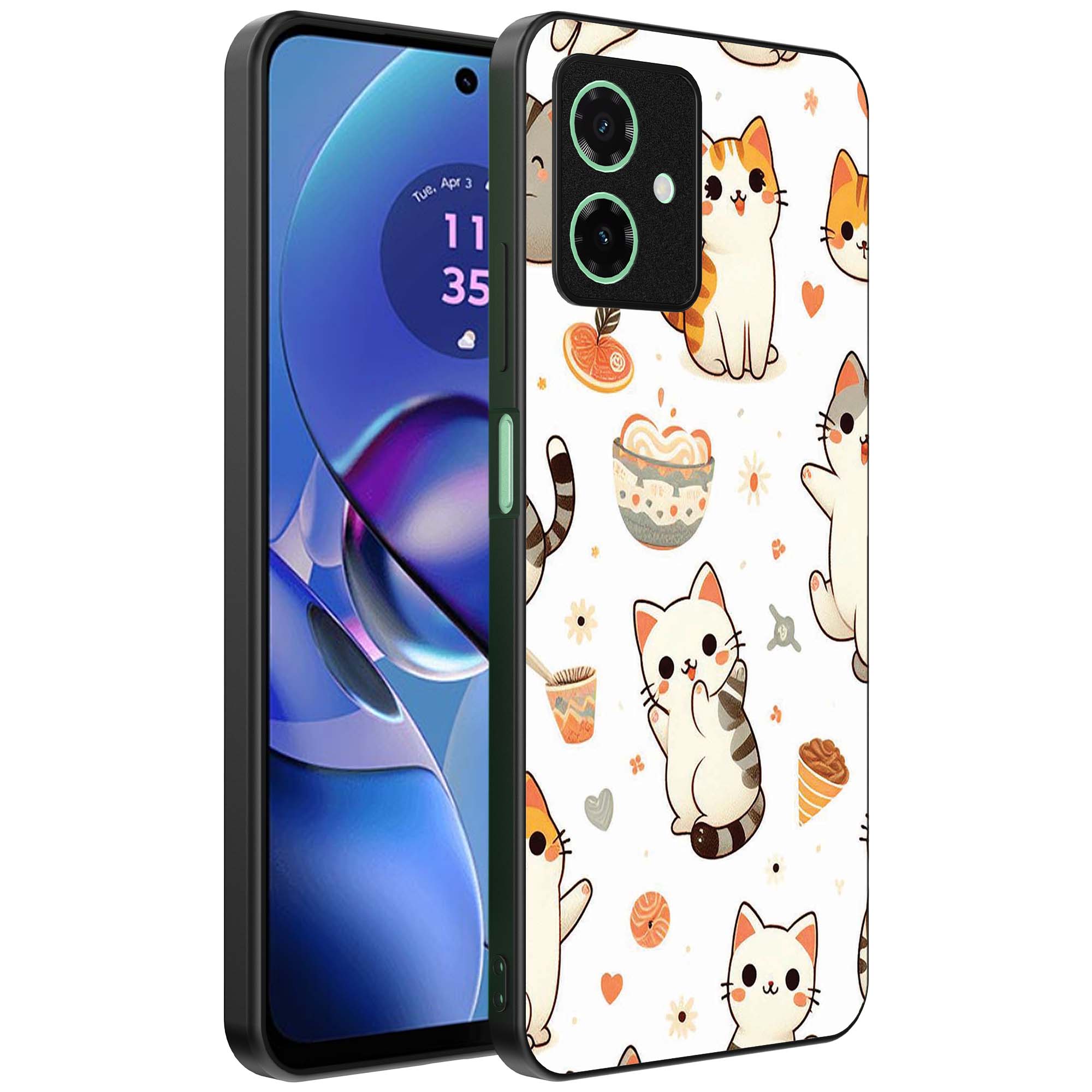 katten opdruk_Motorola Moto G64 telefoonhoesje (1)