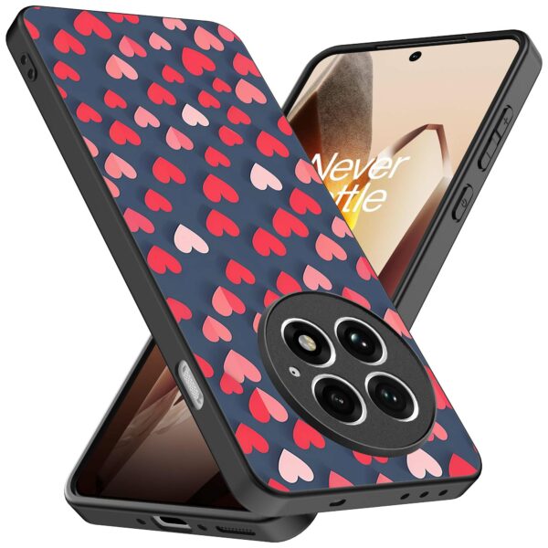 kleine roze en rode hartjes opdruk_OnePlus 13 Telefoonhoesje (2)