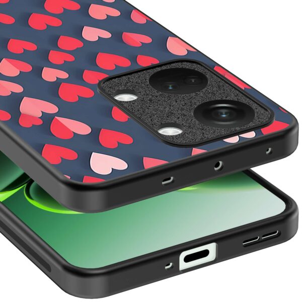 kleine roze en rode hartjes opdruk_OnePlus Nord 3 Telefoonhoesje (3)