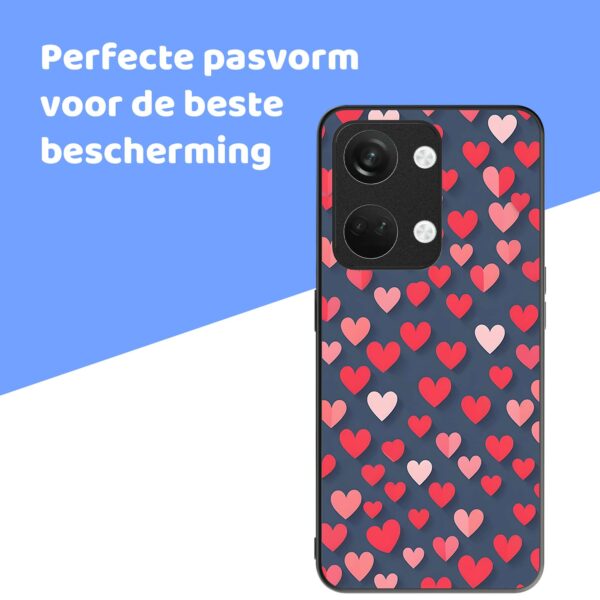 kleine roze en rode hartjes opdruk_OnePlus Nord 3 Telefoonhoesje (4)