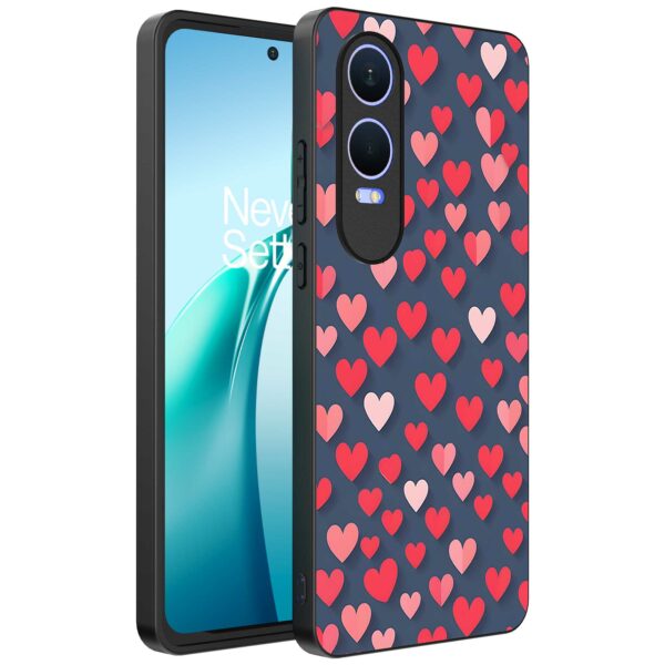 kleine roze en rode hartjes opdruk_OnePlus Nord CE 4 Lite Telefoonhoesje (1)