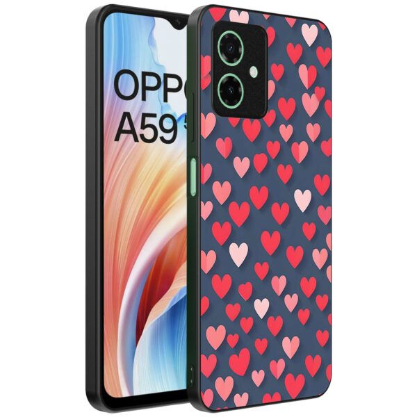 kleine roze en rode hartjes opdruk_Oppo A59 telefoonhoesje (1)