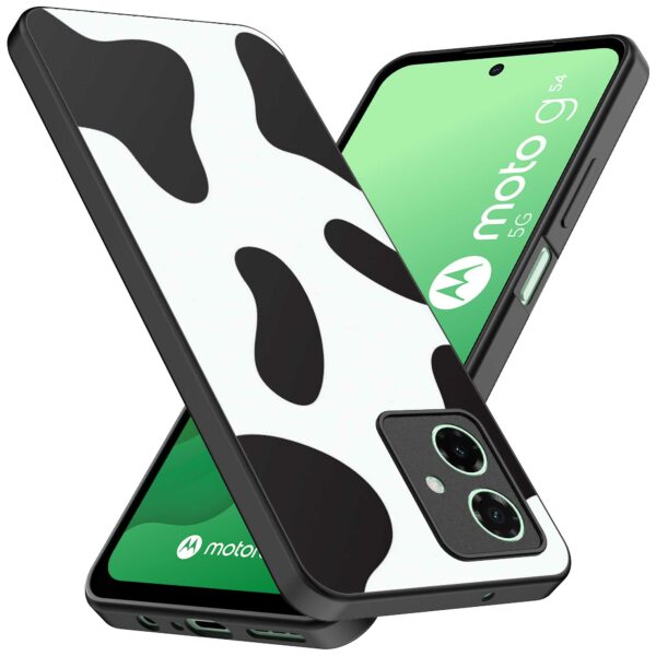 koeienvlekken opdruk_Motorola Moto G54 telefoonhoesje