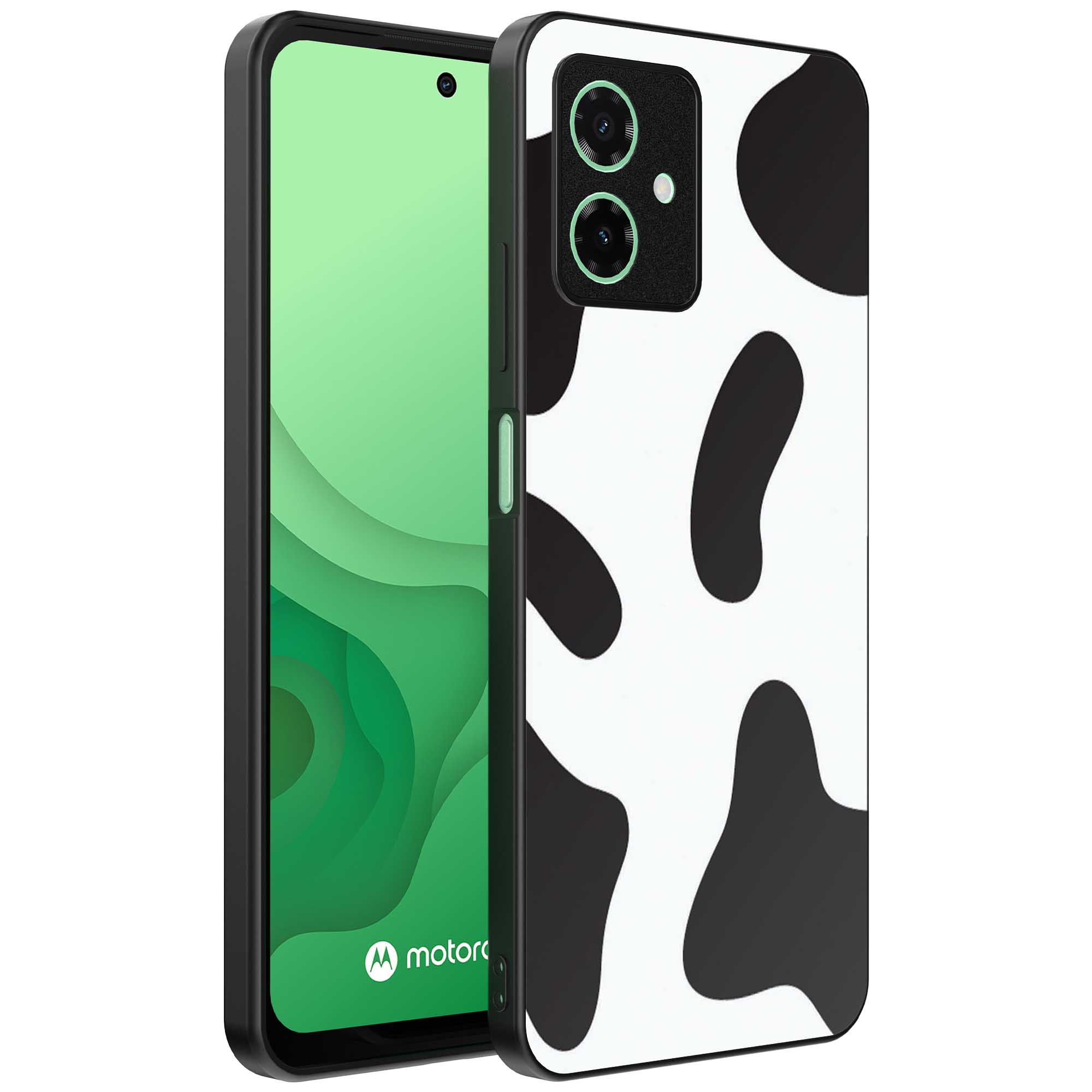 koeienvlekken opdruk_Motorola Moto G54 telefoonhoesje met