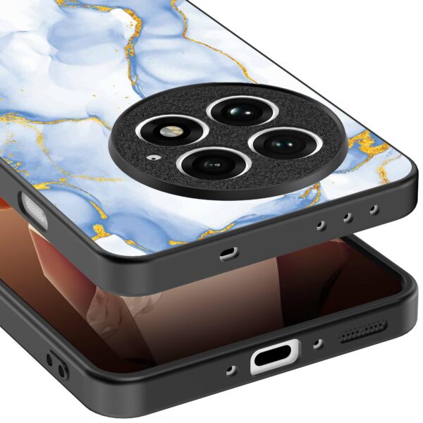 lichtblauw goud marmer opdruk_OnePlus 13 Telefoonhoesje (3)