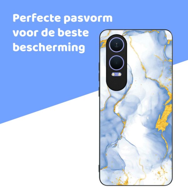 lichtblauw goud marmer opdruk_OnePlus Nord CE 4 Lite Telefoonhoesje (4)
