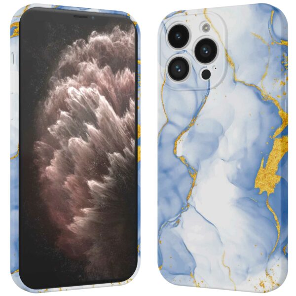 lichtblauw goud marmer opdruk_iPhone 11 Pro Max telefoonhoesje met volledige rondom bedrukking (3)