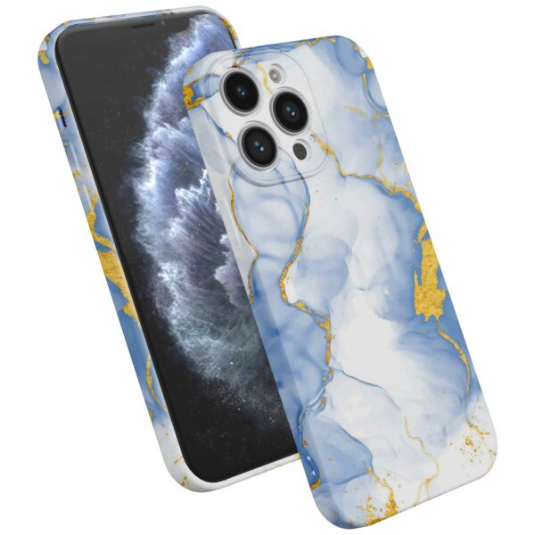 lichtblauw goud marmer opdruk_iPhone 11 Pro telefoonhoesje met volledige rondom bedrukking (2)