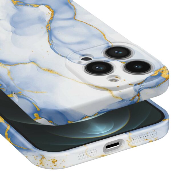 lichtblauw goud marmer opdruk_iPhone 12 Pro Max telefoonhoesje met volledige rondom bedrukking (5)