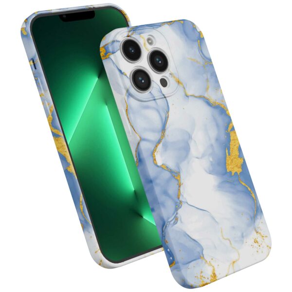 lichtblauw goud marmer opdruk_iPhone 13 Pro Max telefoonhoesje met volledige rondom bedrukking (2)