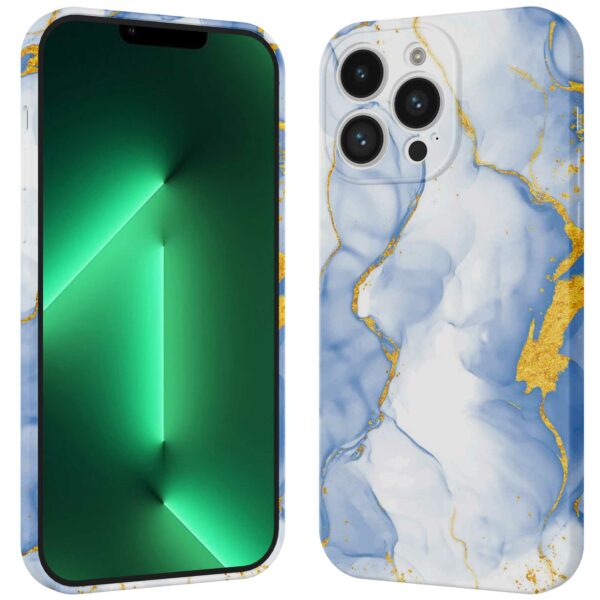 lichtblauw goud marmer opdruk_iPhone 13 Pro Max telefoonhoesje met volledige rondom bedrukking (3)