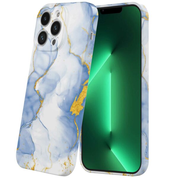 lichtblauw goud marmer opdruk_iPhone 13 Pro Max telefoonhoesje met volledige rondom bedrukking (6)