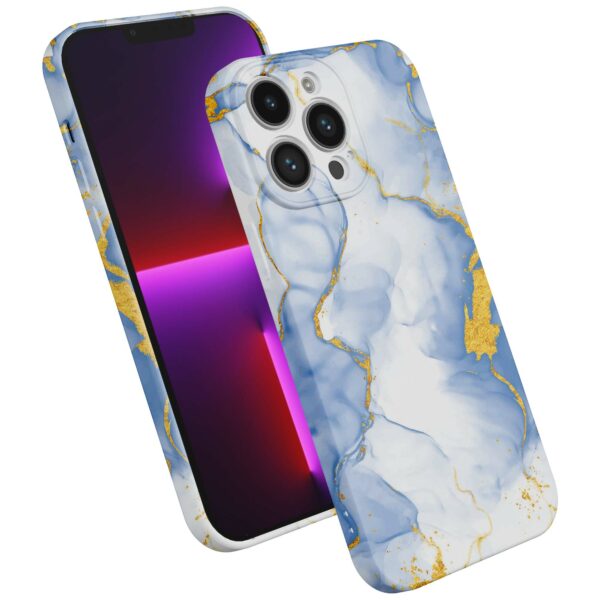 lichtblauw goud marmer opdruk_iPhone 13 Pro telefoonhoesje met volledige rondom bedrukking (2)