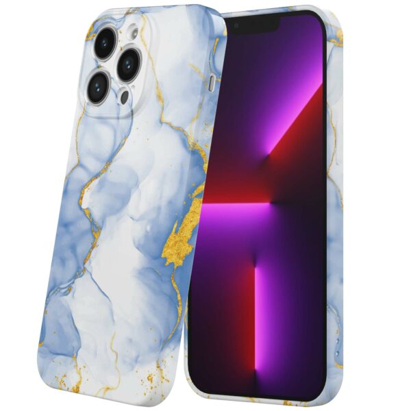 lichtblauw goud marmer opdruk_iPhone 13 Pro telefoonhoesje met volledige rondom bedrukking (6)