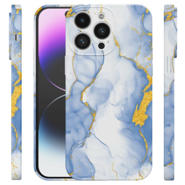 lichtblauw goud marmer opdruk_iPhone 14 Pro Max telefoonhoesje met volledige rondom bedrukking (4)