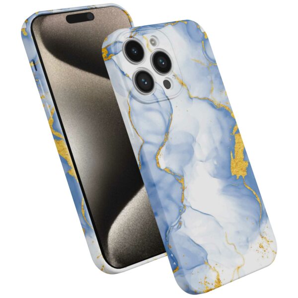 lichtblauw goud marmer opdruk_iPhone 15 Pro Max telefoonhoesje met volledige rondom bedrukking (2)