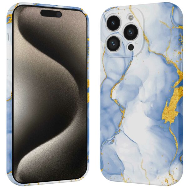 lichtblauw goud marmer opdruk_iPhone 15 Pro Max telefoonhoesje met volledige rondom bedrukking (3)