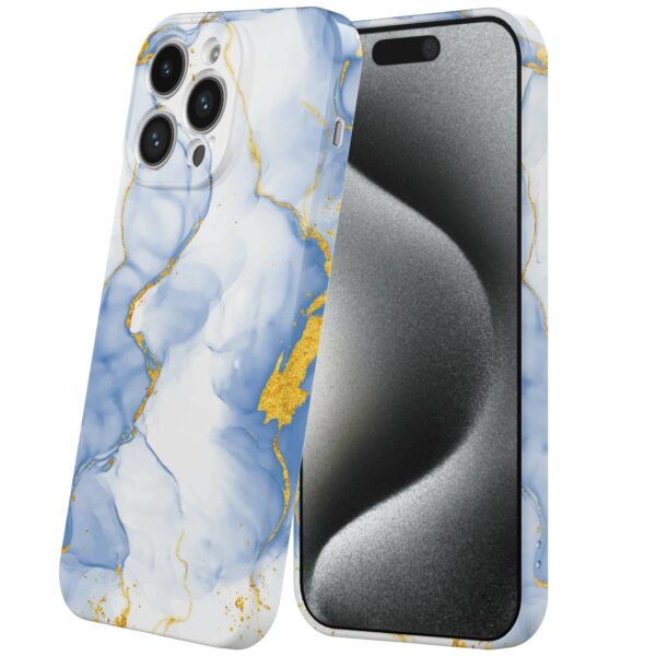 lichtblauw goud marmer opdruk_iPhone 15 Pro telefoonhoesje met volledige rondom bedrukking (6)