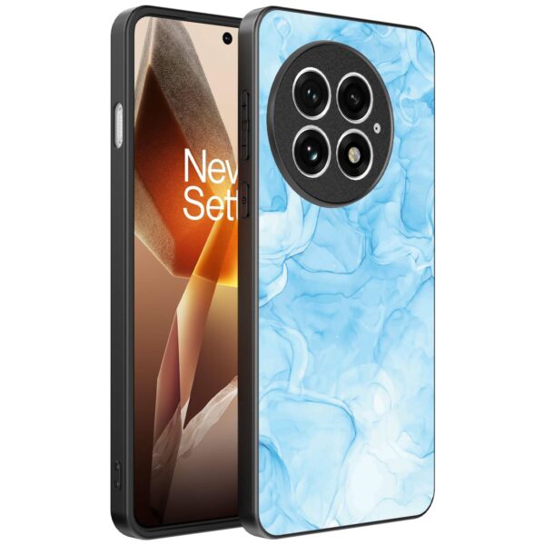 lichtblauw marmer opdruk_OnePlus 13 Telefoonhoesje (1)