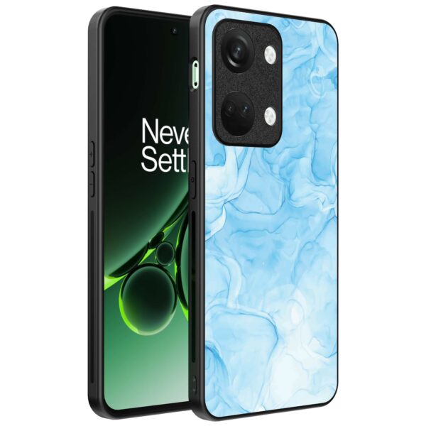 lichtblauw marmer opdruk_OnePlus Nord 3 Telefoonhoesje (1)