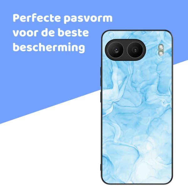 lichtblauw marmer opdruk_OnePlus Nord 4 Telefoonhoesje (4)