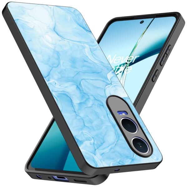 lichtblauw marmer opdruk_OnePlus Nord CE 4 Lite Telefoonhoesje (2)