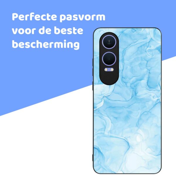 lichtblauw marmer opdruk_OnePlus Nord CE 4 Lite Telefoonhoesje (4)