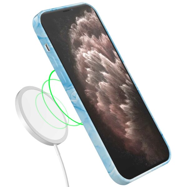 lichtblauw marmer opdruk_iPhone 11 Pro Max telefoonhoesje met volledige rondom bedrukking (7)