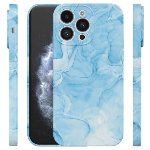 lichtblauw marmer opdruk_iPhone 11 Pro telefoonhoesje met volledige rondom bedrukking (4)