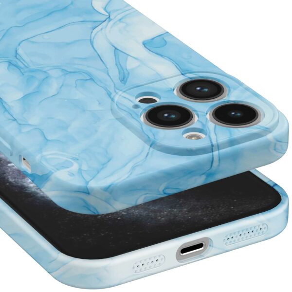 lichtblauw marmer opdruk_iPhone 11 Pro telefoonhoesje met volledige rondom bedrukking (5)