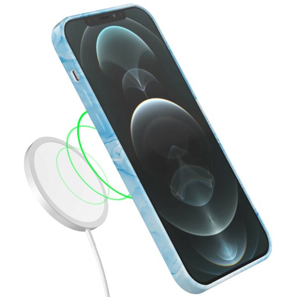 lichtblauw marmer opdruk_iPhone 12 Pro Max telefoonhoesje met volledige rondom bedrukking (7)