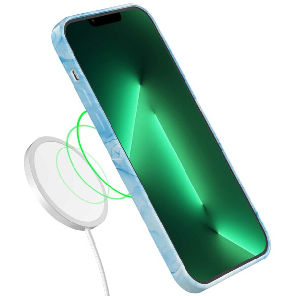 lichtblauw marmer opdruk_iPhone 13 Pro Max telefoonhoesje met volledige rondom bedrukking (7)