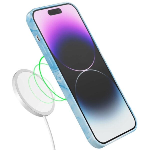 lichtblauw marmer opdruk_iPhone 14 Pro Max telefoonhoesje met volledige rondom bedrukking (7)