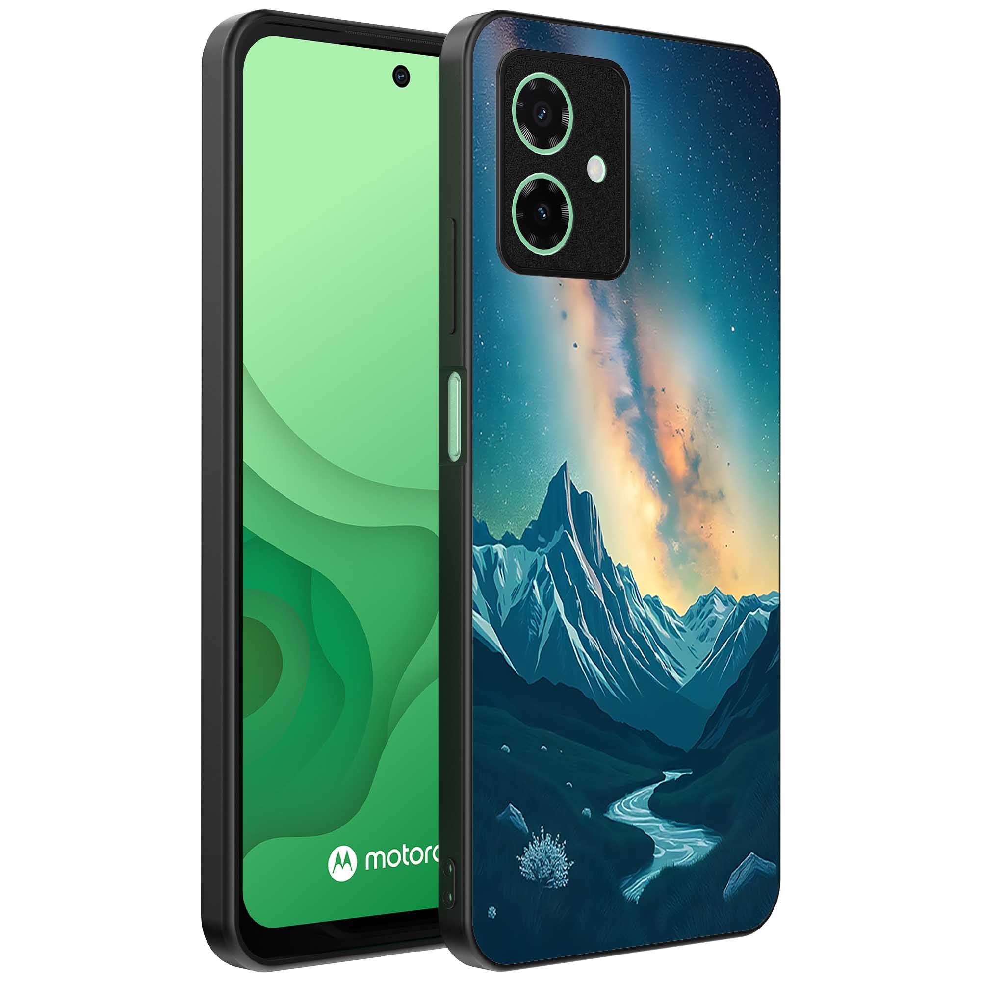 melkweg sterrenhemel opdruk_Motorola Moto G54 telefoonhoesje met