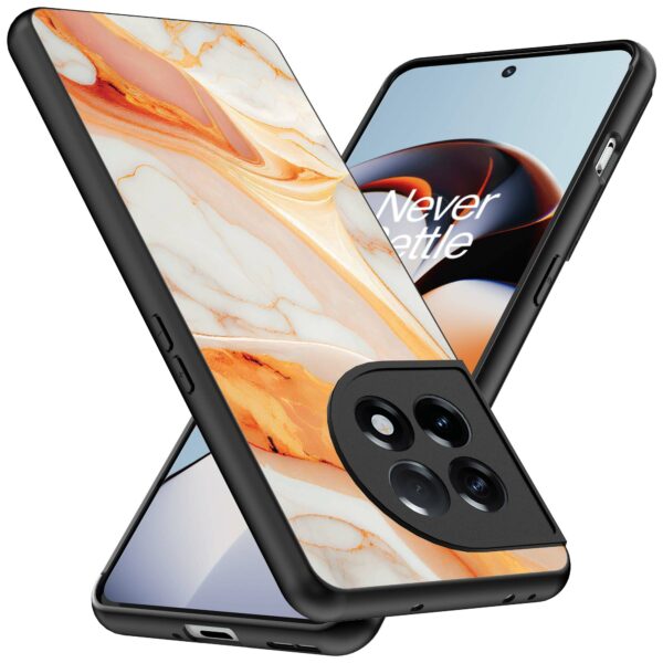 oranje marmer opdruk_OnePlus 11R Telefoonhoesje (2)
