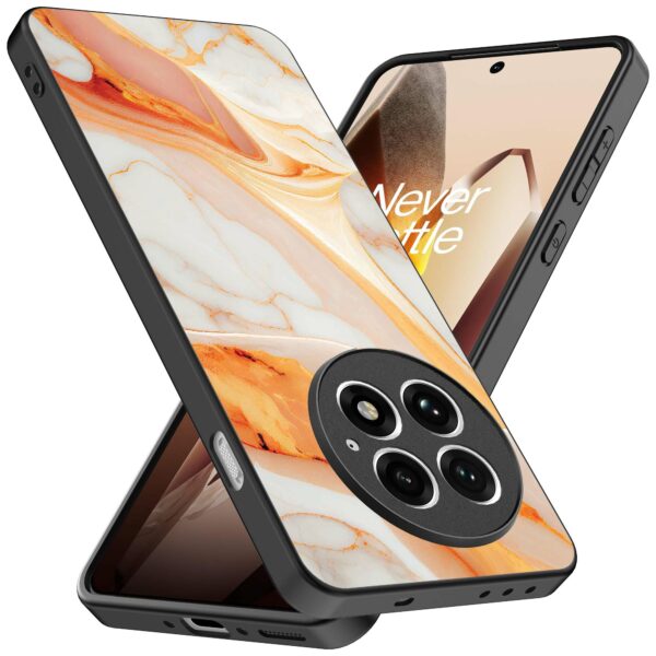 oranje marmer opdruk_OnePlus 13 Telefoonhoesje (2)