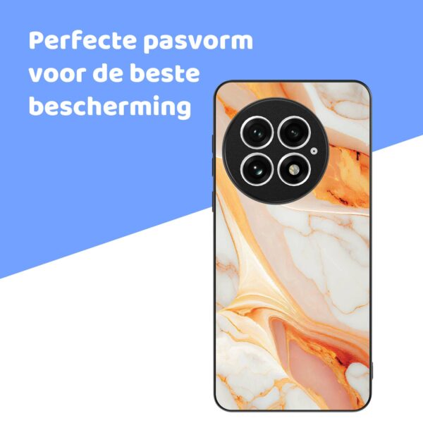oranje marmer opdruk_OnePlus 13 Telefoonhoesje (4)